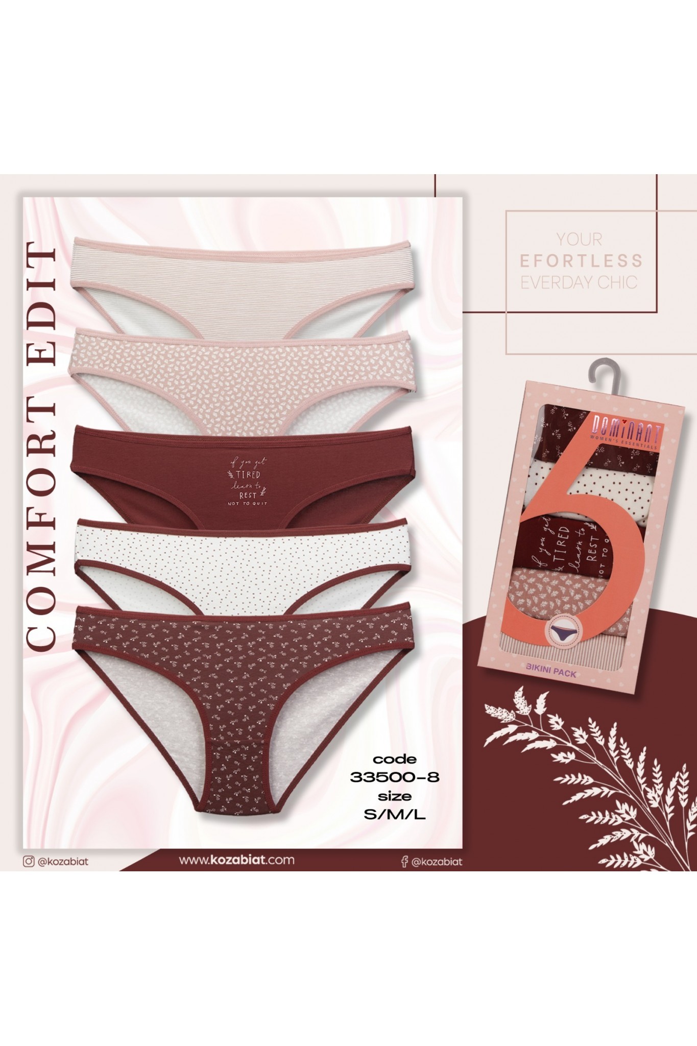 Kozabiat Domınat 33500 Kadın 5'li Külot