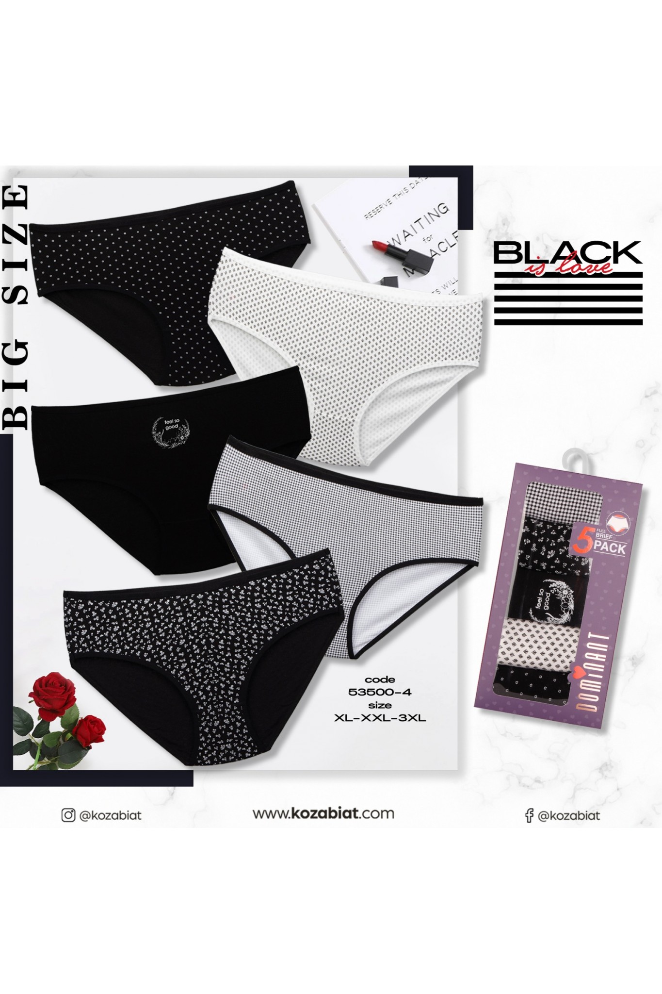 KOZABİAT DOMINAT 53500 BAYAN KÜLOT 5Lİ BATU