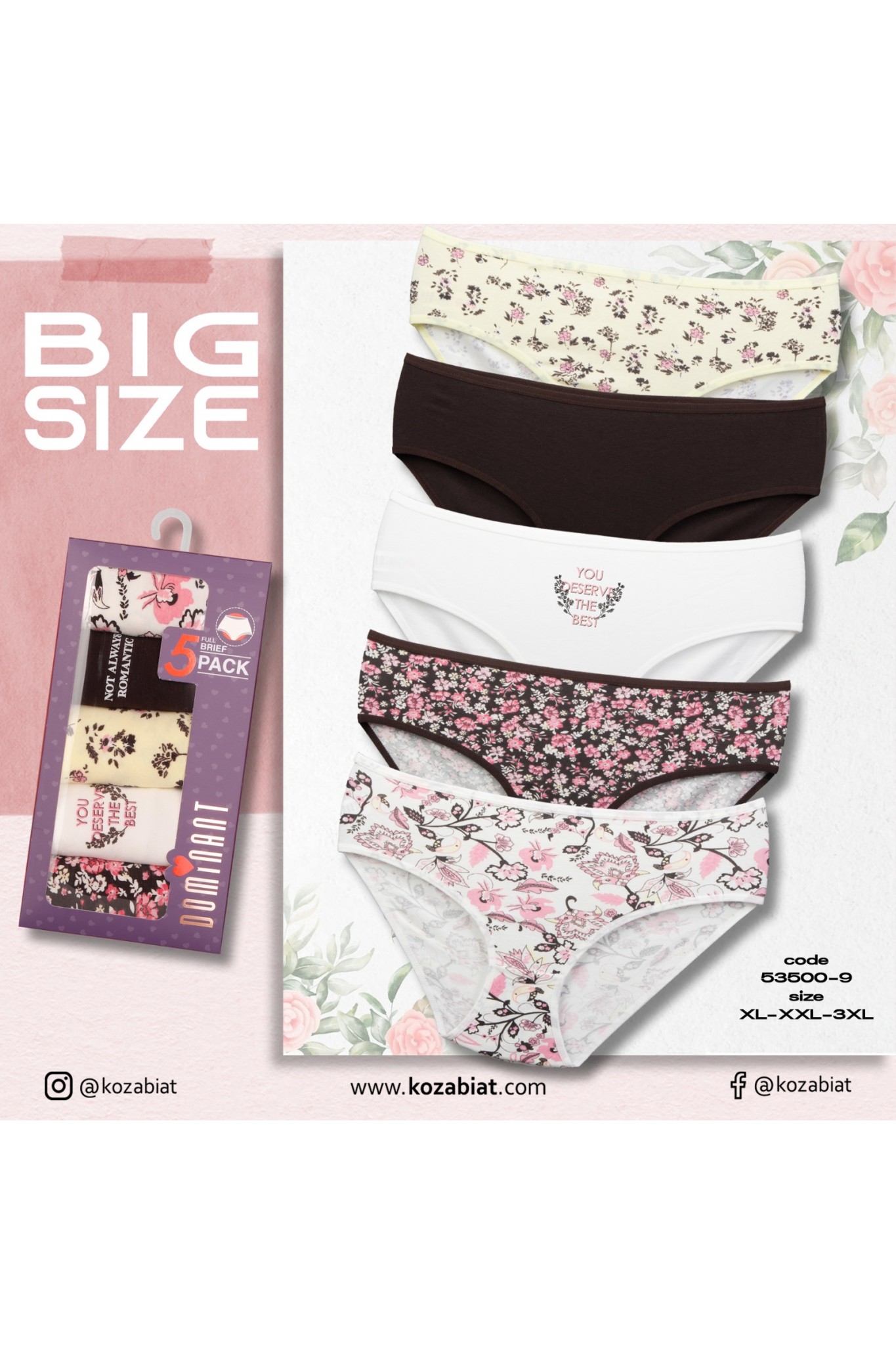 KOZABİAT DOMINAT 53500 BAYAN KÜLOT 5Lİ BATU