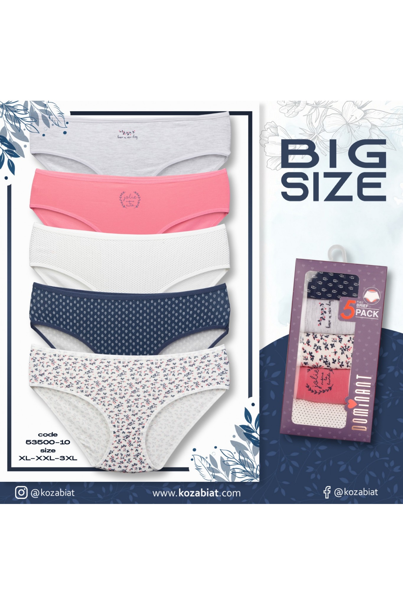 KOZABİAT DOMINAT 53500 BAYAN KÜLOT 5Lİ BATU