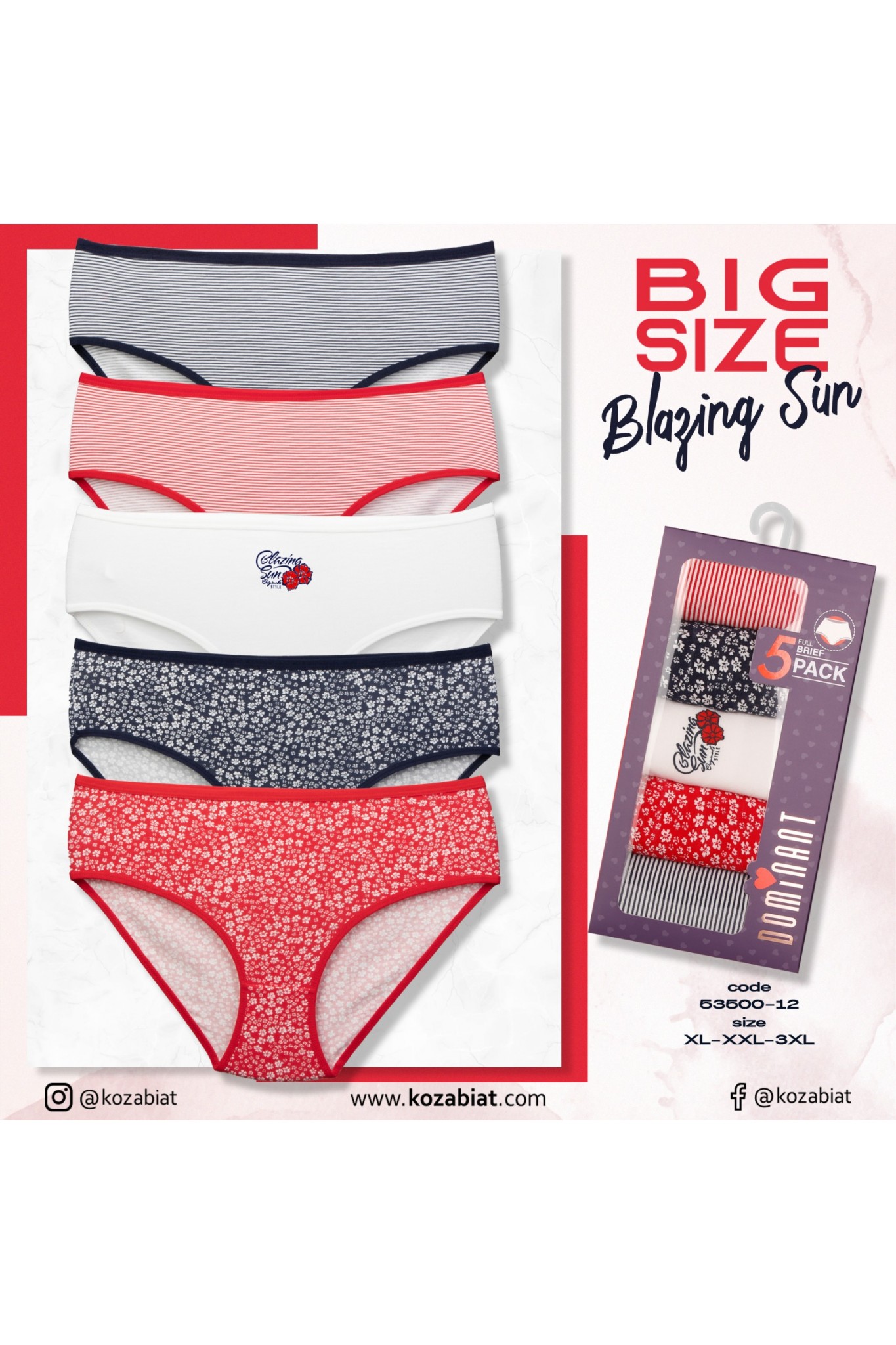 KOZABİAT DOMINAT 53500 BAYAN KÜLOT 5Lİ BATU