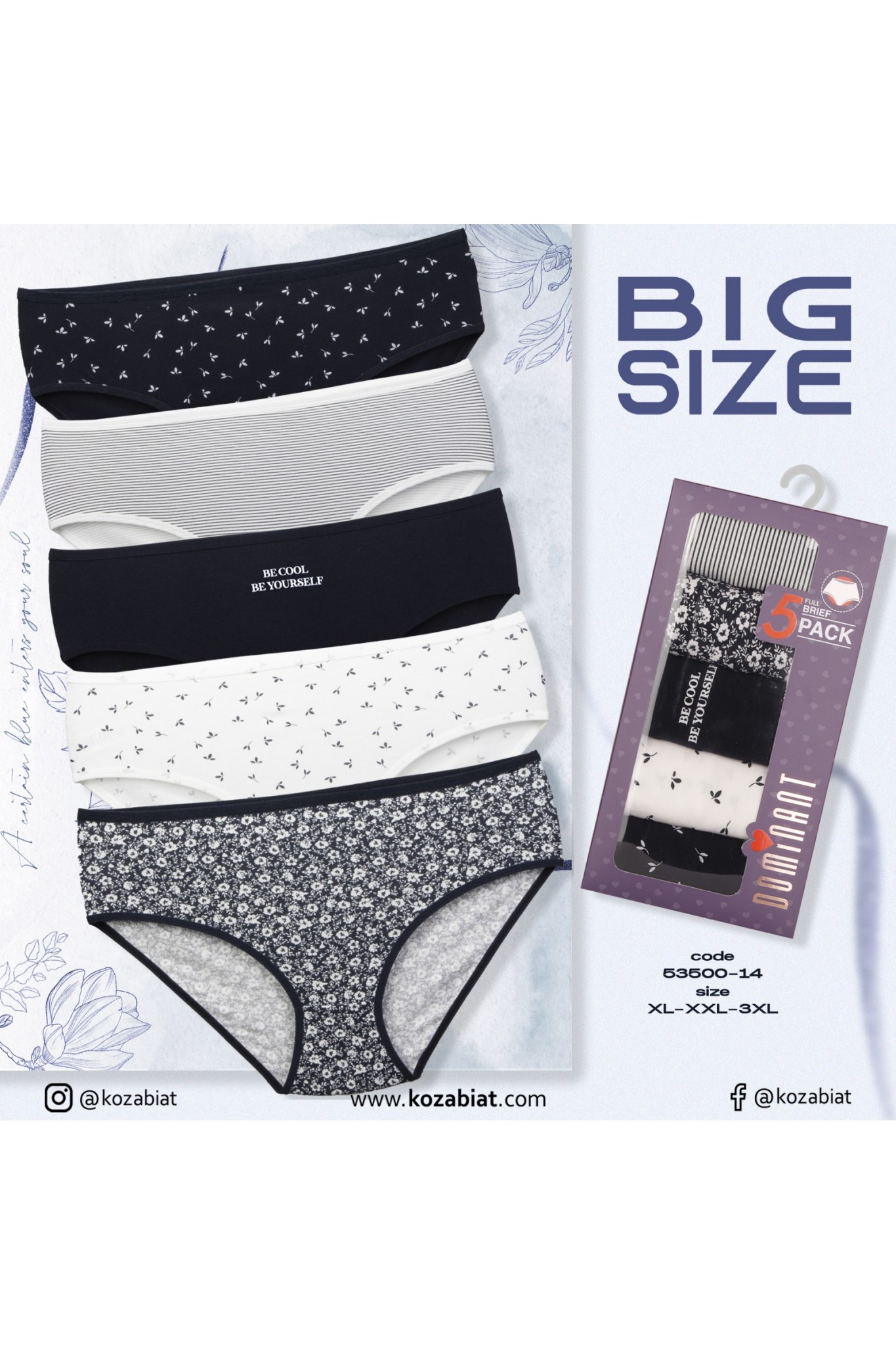 KOZABİAT DOMINAT 53500 BAYAN KÜLOT 5Lİ BATU