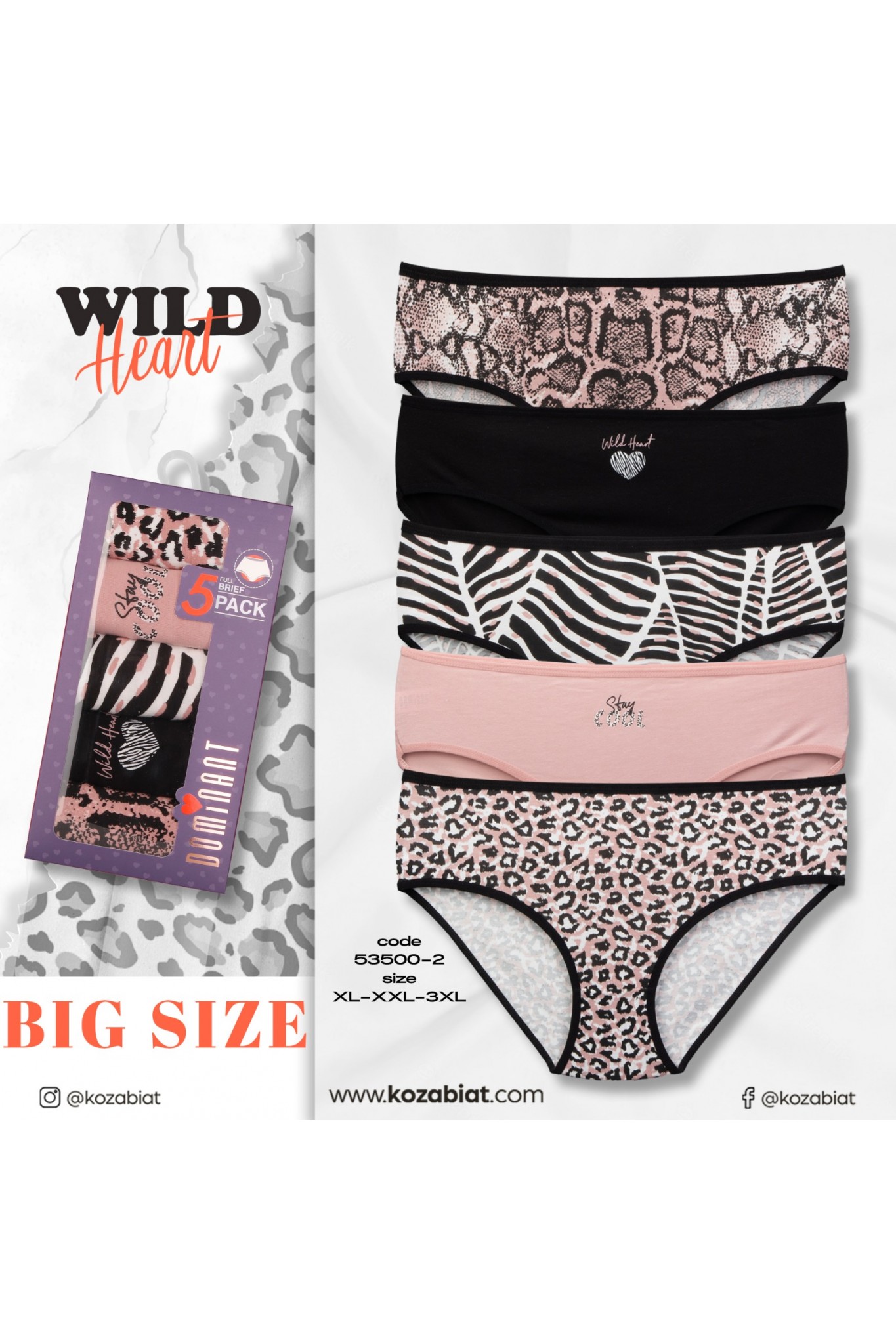 Kozabiat Domınat 53500 Kadın Külot 5'li Batu