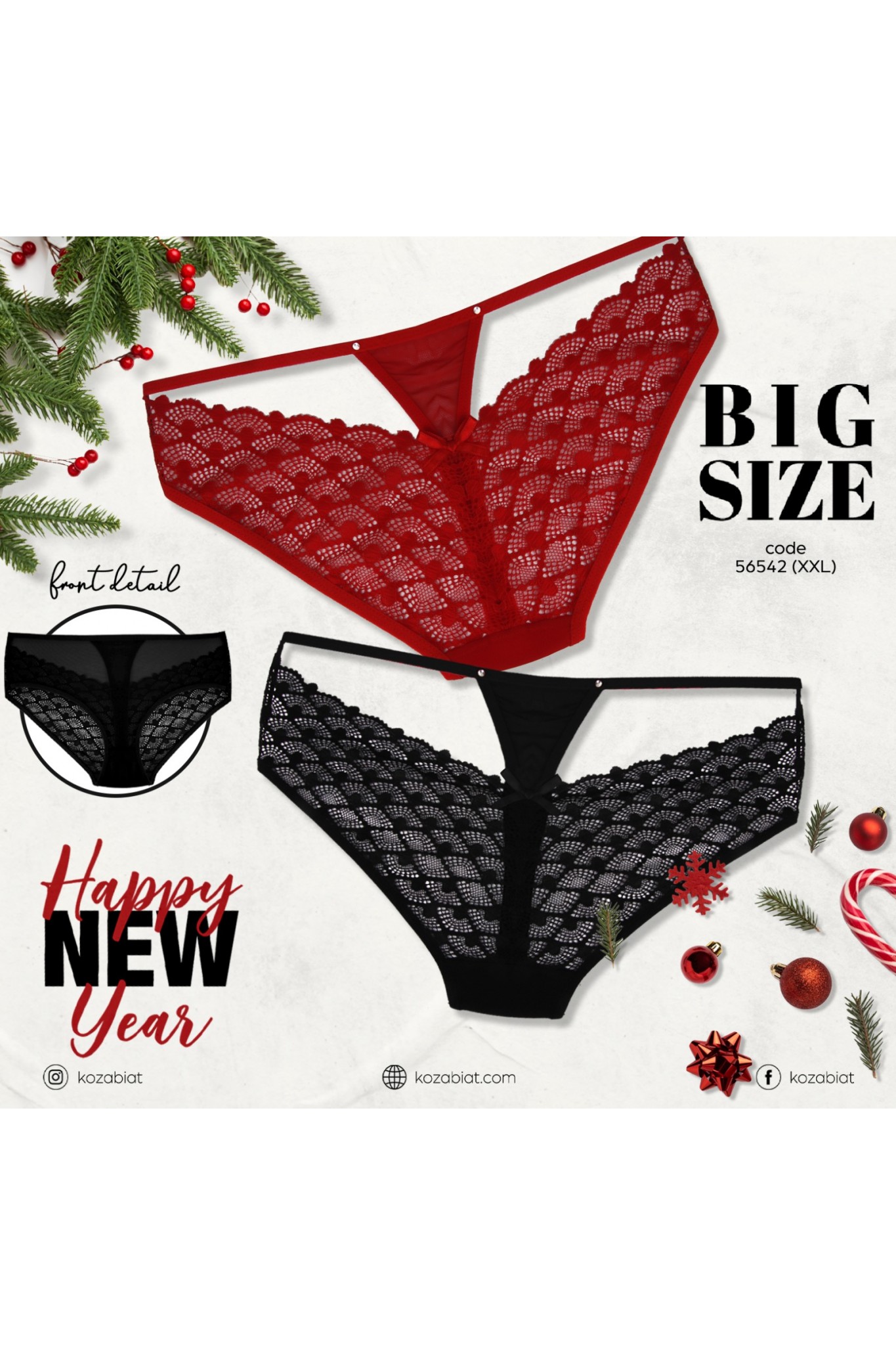 Kozabiat 56542 Kadın Fantazi Batu 10'lu Külot NO: 2xl