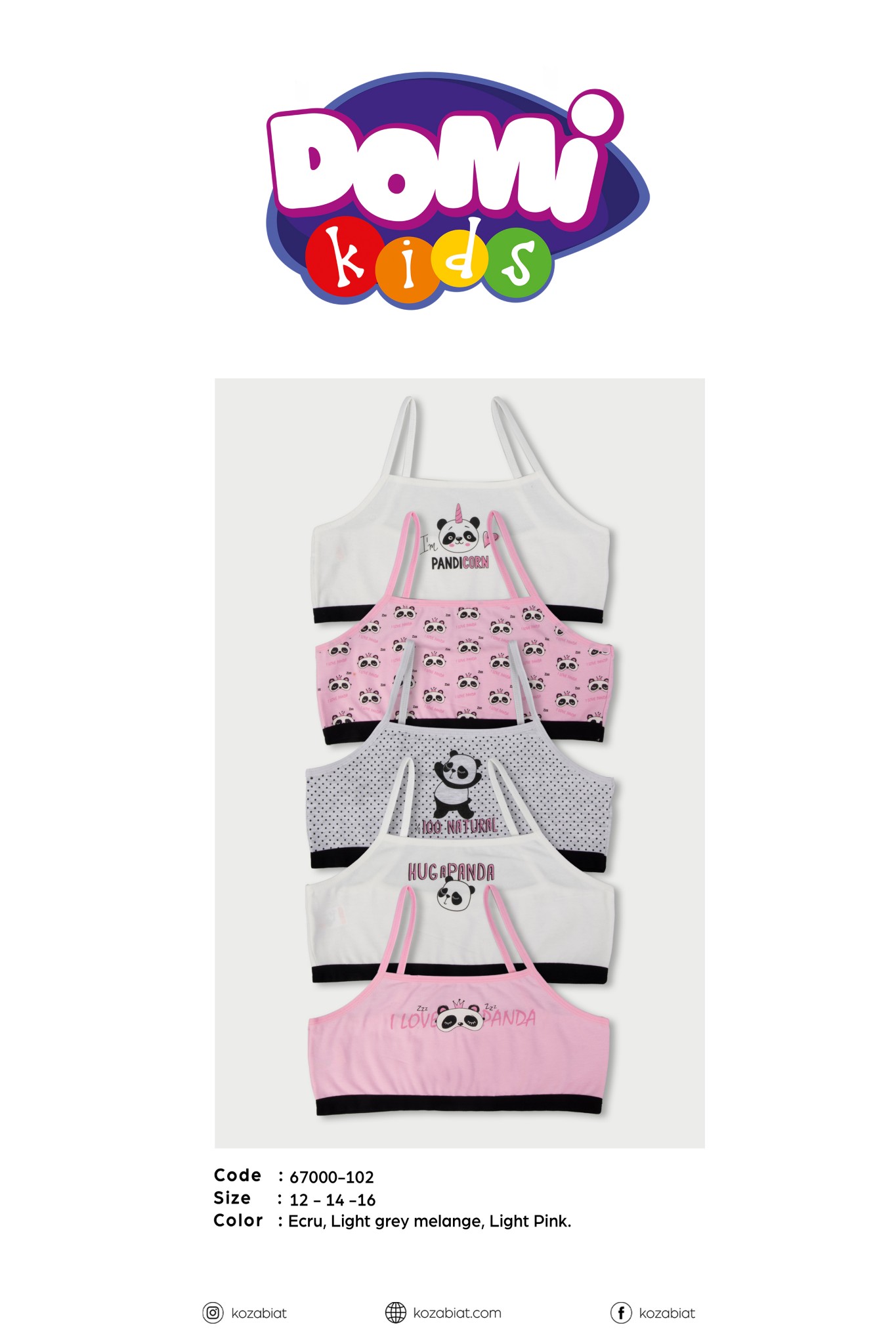 KOZABİAT 67000 KIZ ÇOCUK BUSTİYER 10LU