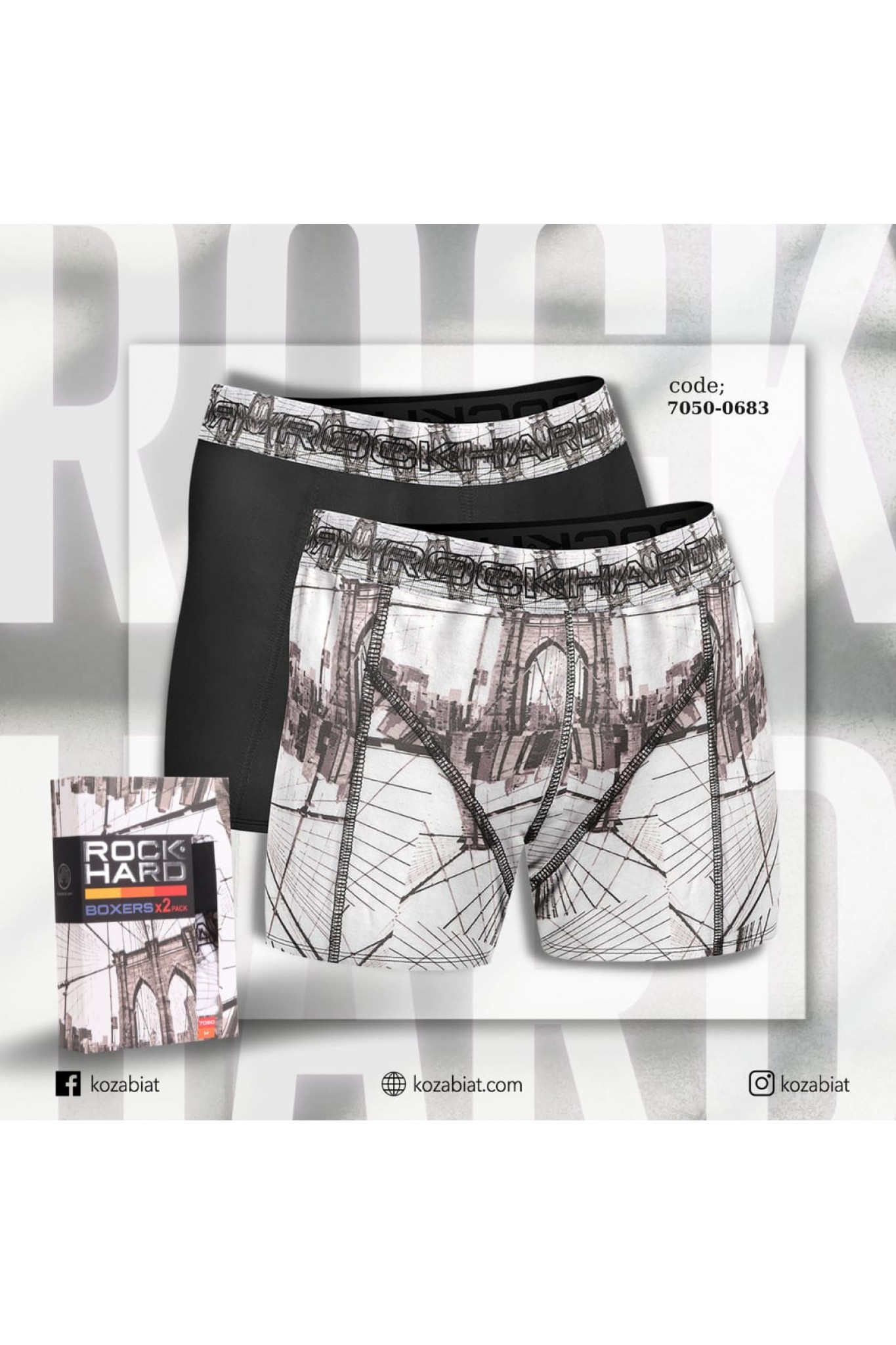 ROCK HARD ERKEK 2Lİ BOXER