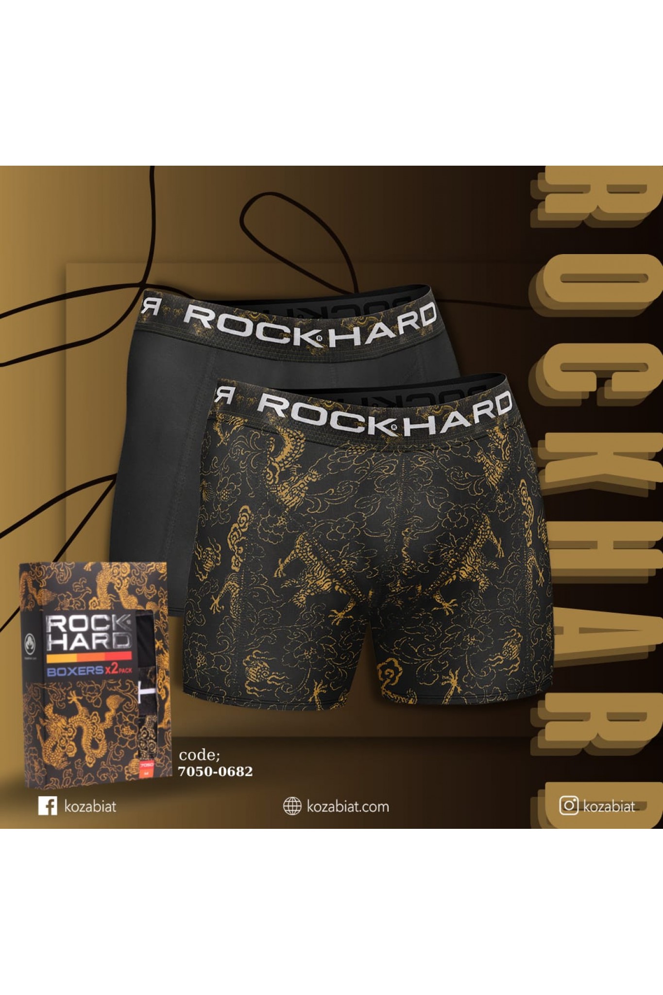 ROCK HARD ERKEK 2Lİ BOXER