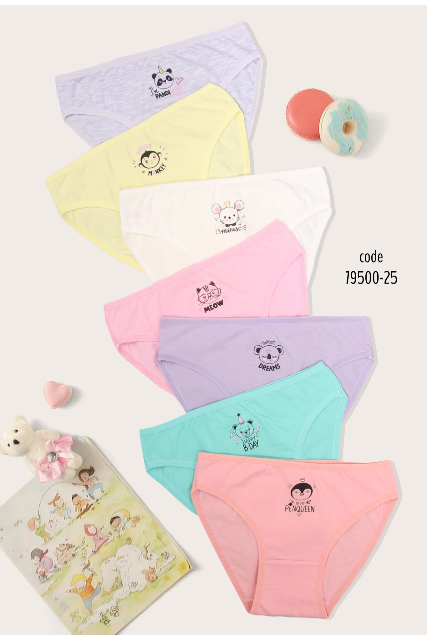 KOZABİAT DOMİ KIDS KIZ ÇOCUK 7Lİ KÜLOT