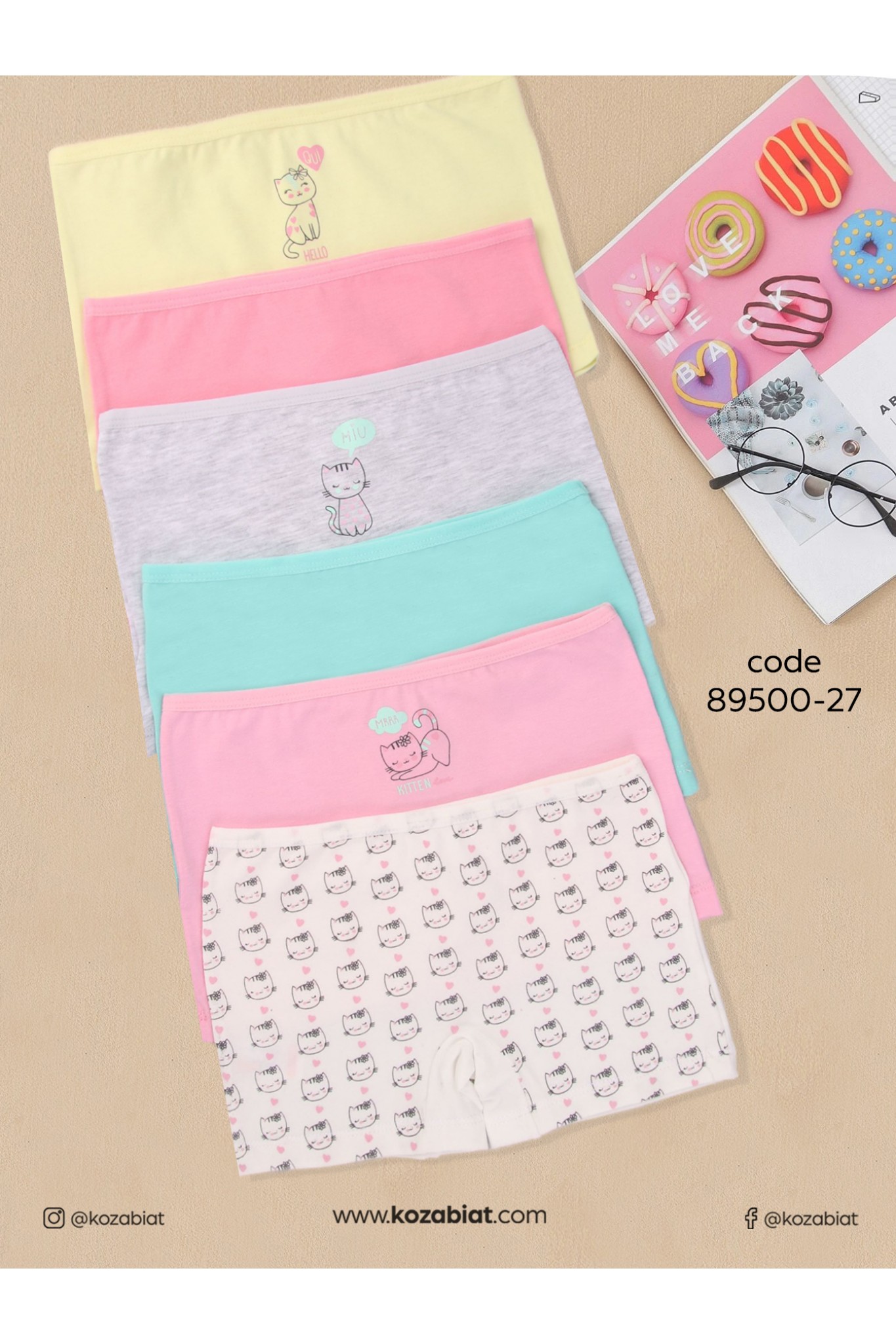 KOZABİAT DOMİ KIDS KIZ ÇOCUK 6Lİ BOXER