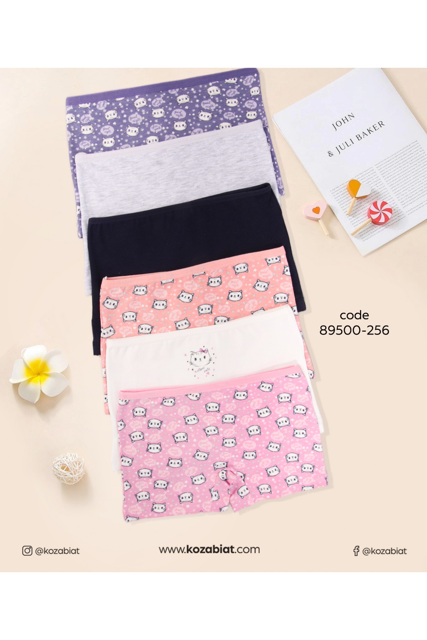 KOZABİAT DOMİ KIDS KIZ ÇOCUK 6Lİ BOXER