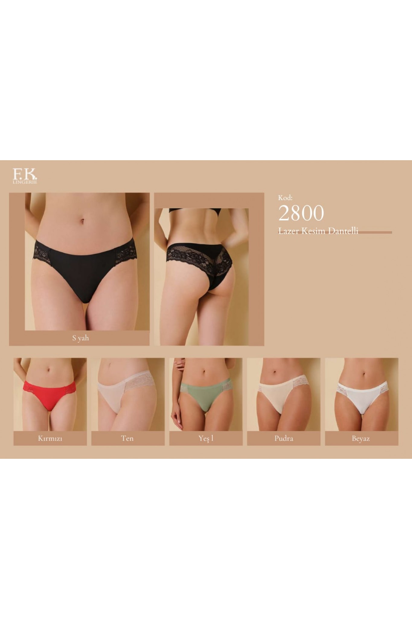 FK 2800 BAYAN LAZER KESİM KULOT