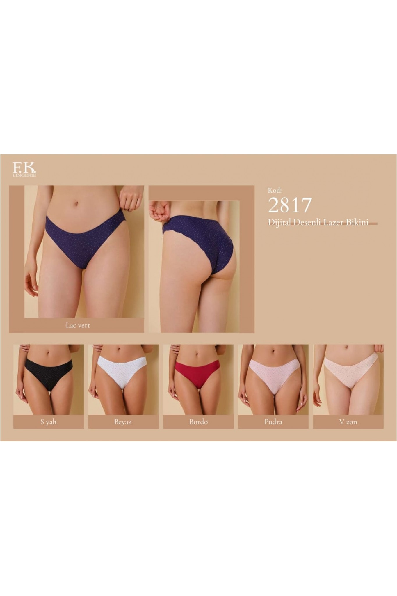 Fk 2817 Kadın Mikro Lazer Kesim Külot 6'lı