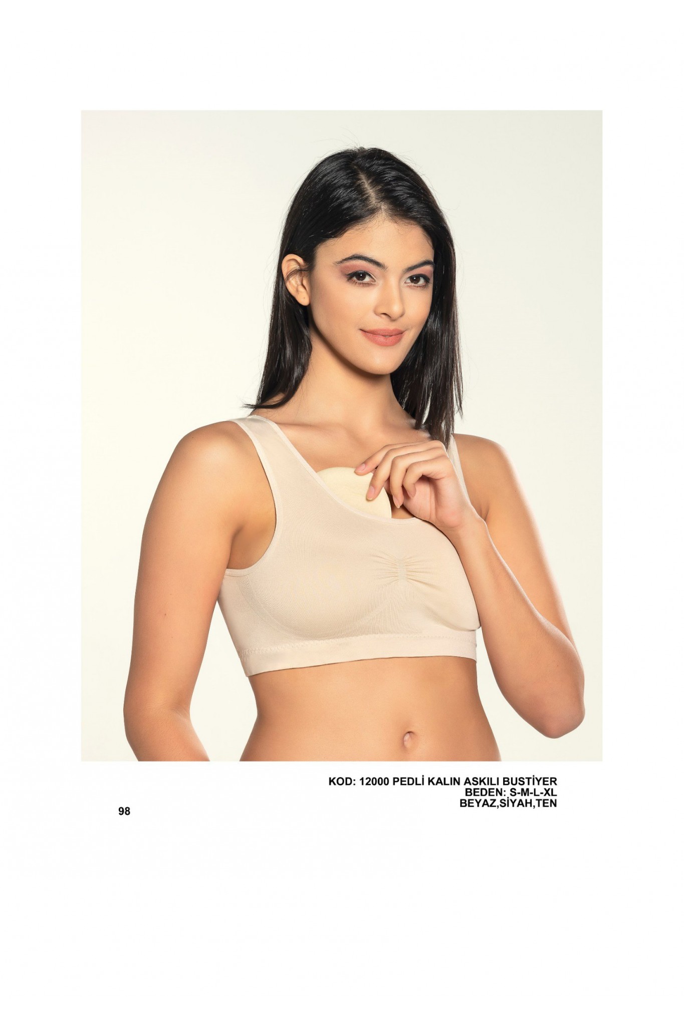 Layza 12000 Kalın Askılı Up Büstiyer Beyaz