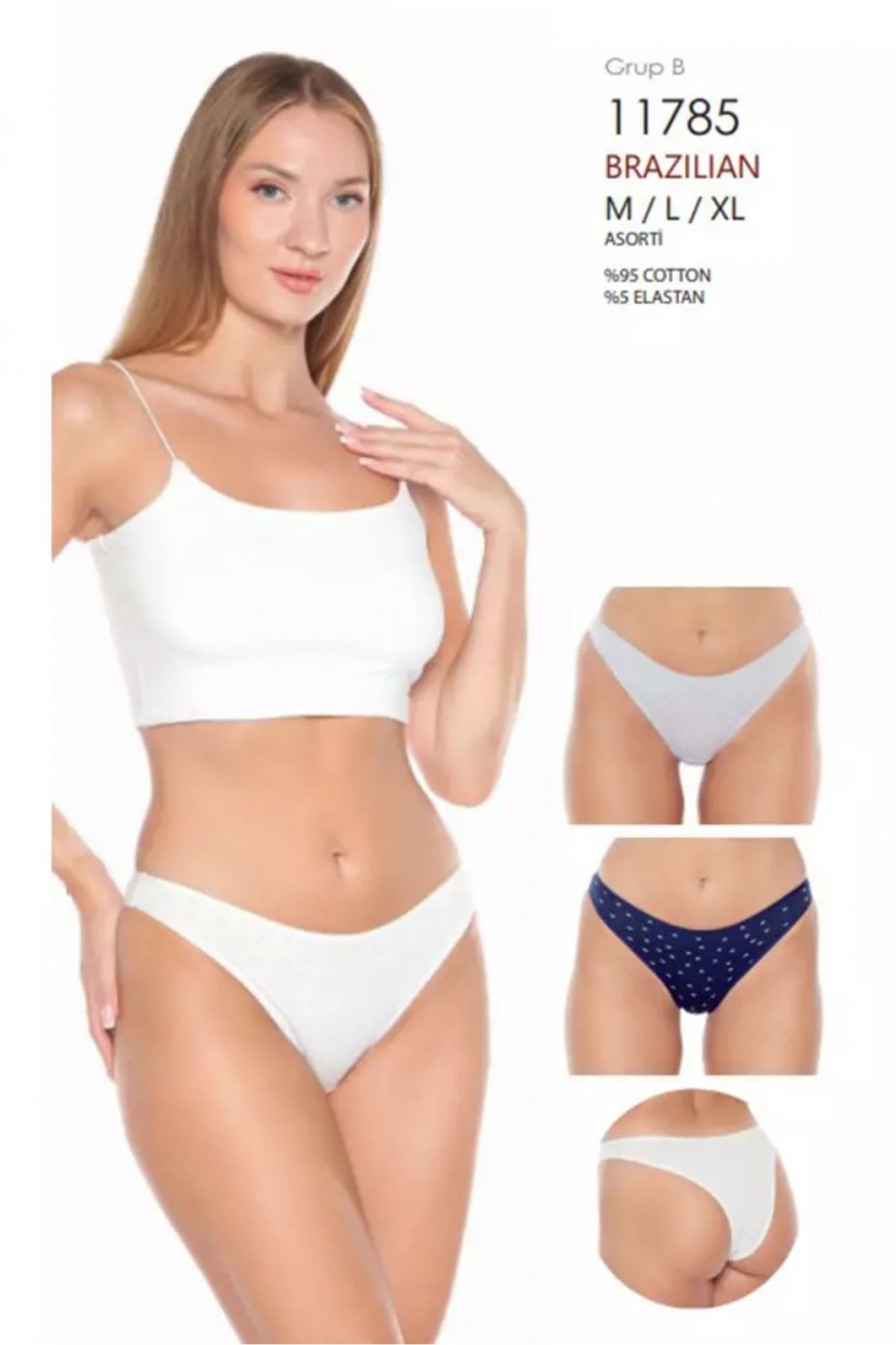 Berrak 11785 Standart Kadın Brazılıan Külot 12'li