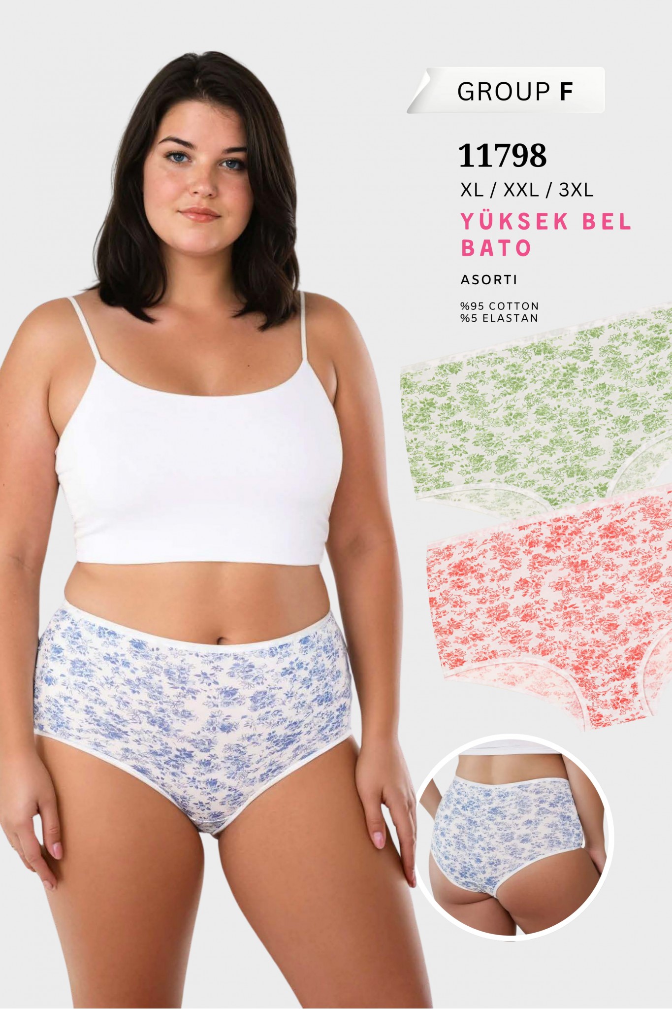 Berrak 11798 Kadın Yüksek Bel Bato 12'li