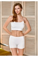 BERRAK 11799 BAYAN LAZER KESİM BOXER BEYAZ