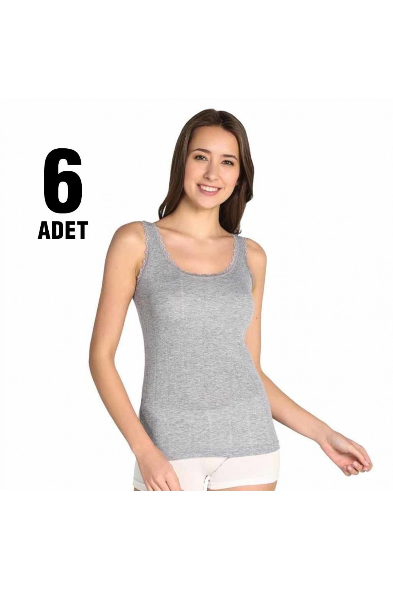 Berrak 8104 Geniş Askılı Kadın Atlet 6'lı